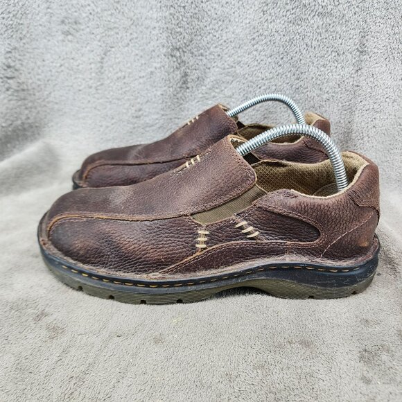 Dr Martens Shoes Mens Size 8 Brown Leather Slip On Loafers *GUC* main image 5